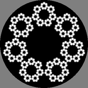 Fractal made with Ring: 3 levels of 7 copies